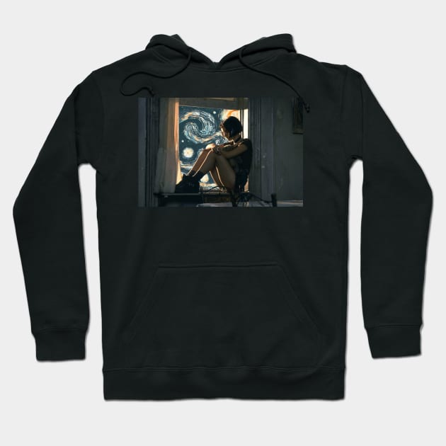 leon the professional starrynight Hoodie by Gedogfx